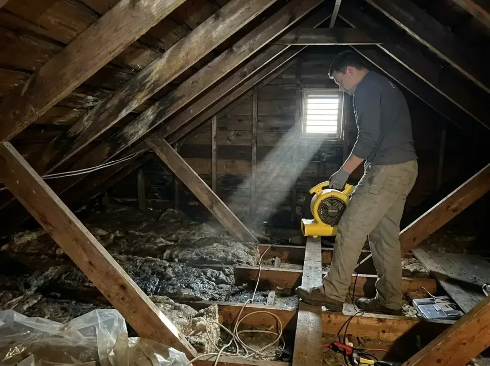 attic-water-damage-drying-proc-007 — frequently asked questions, Emergency Water Extraction & 24/7 Flood Response in Gibsoni…